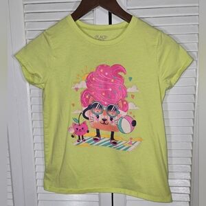 5 For 20 The Children's Place Cat Cupcake Graphic Short Sleeve T Shirt Sz 14